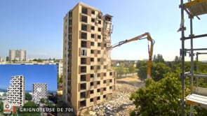 TimeLapse de la déconstruction de deux Tours rue de Vienne à Colmar